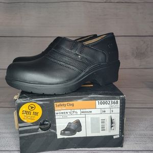Ariat Women's Safety Clog, Black, Style 10002368 Steel Toe Slip On SZ 7.5